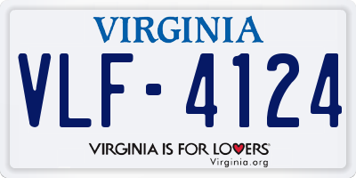 VA license plate VLF4124