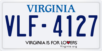 VA license plate VLF4127