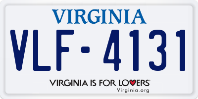 VA license plate VLF4131