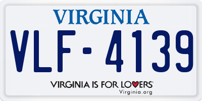 VA license plate VLF4139