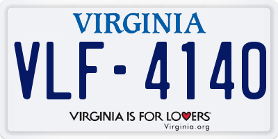 VA license plate VLF4140