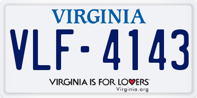 VA license plate VLF4143