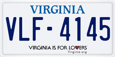 VA license plate VLF4145