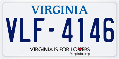VA license plate VLF4146