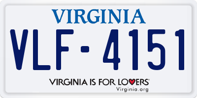 VA license plate VLF4151