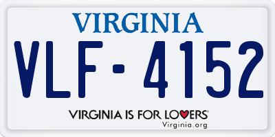 VA license plate VLF4152