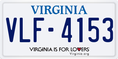 VA license plate VLF4153