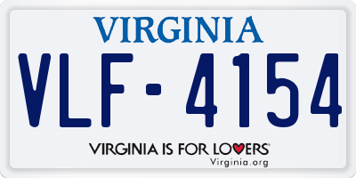 VA license plate VLF4154