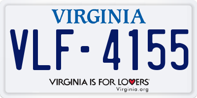 VA license plate VLF4155