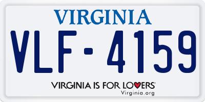 VA license plate VLF4159