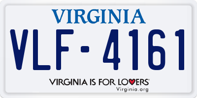 VA license plate VLF4161
