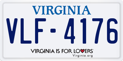 VA license plate VLF4176
