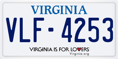 VA license plate VLF4253