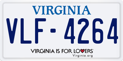 VA license plate VLF4264
