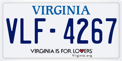 VA license plate VLF4267