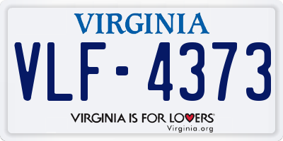 VA license plate VLF4373