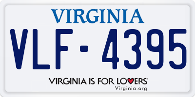 VA license plate VLF4395