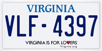VA license plate VLF4397
