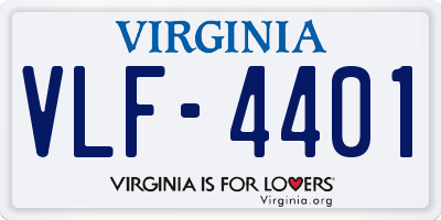 VA license plate VLF4401