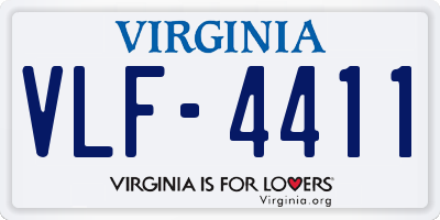 VA license plate VLF4411