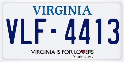 VA license plate VLF4413