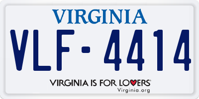 VA license plate VLF4414