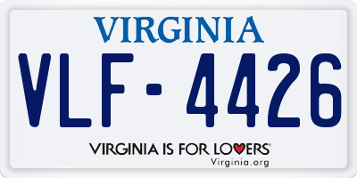 VA license plate VLF4426