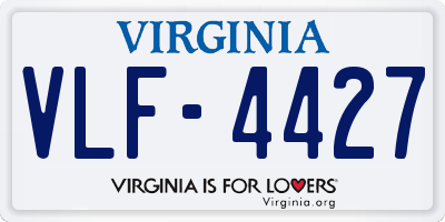 VA license plate VLF4427