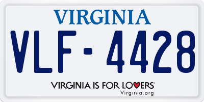 VA license plate VLF4428