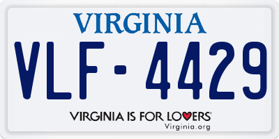 VA license plate VLF4429