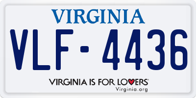 VA license plate VLF4436