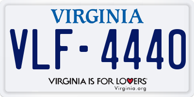VA license plate VLF4440
