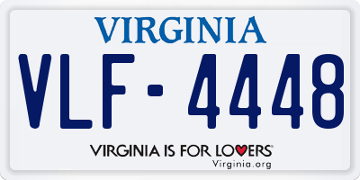 VA license plate VLF4448