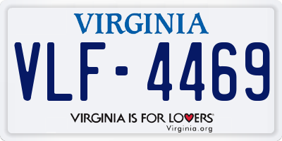 VA license plate VLF4469