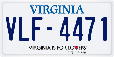VA license plate VLF4471