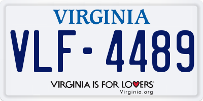VA license plate VLF4489