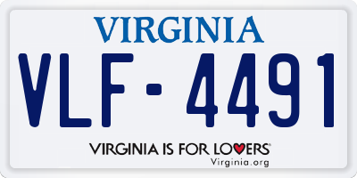 VA license plate VLF4491