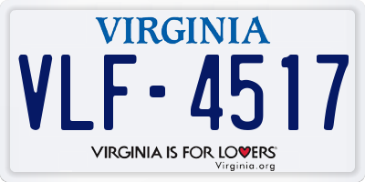 VA license plate VLF4517