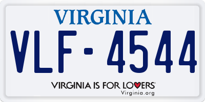 VA license plate VLF4544