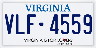 VA license plate VLF4559