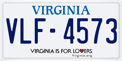 VA license plate VLF4573