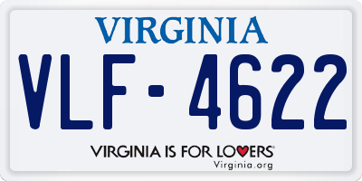 VA license plate VLF4622