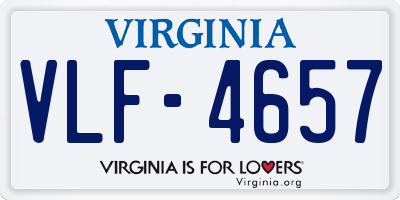 VA license plate VLF4657