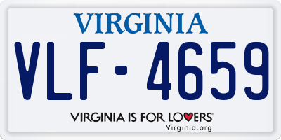 VA license plate VLF4659