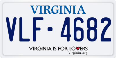 VA license plate VLF4682