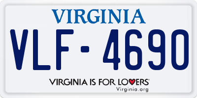 VA license plate VLF4690