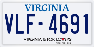 VA license plate VLF4691