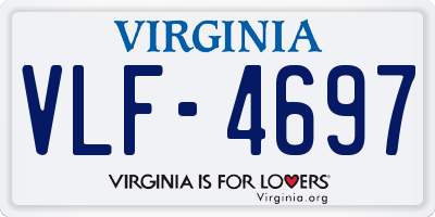 VA license plate VLF4697