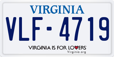 VA license plate VLF4719