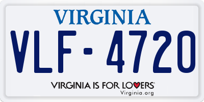 VA license plate VLF4720
